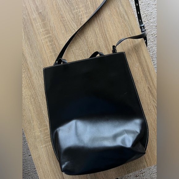 Ganni medium leather tote bag - Picture 2 of 6